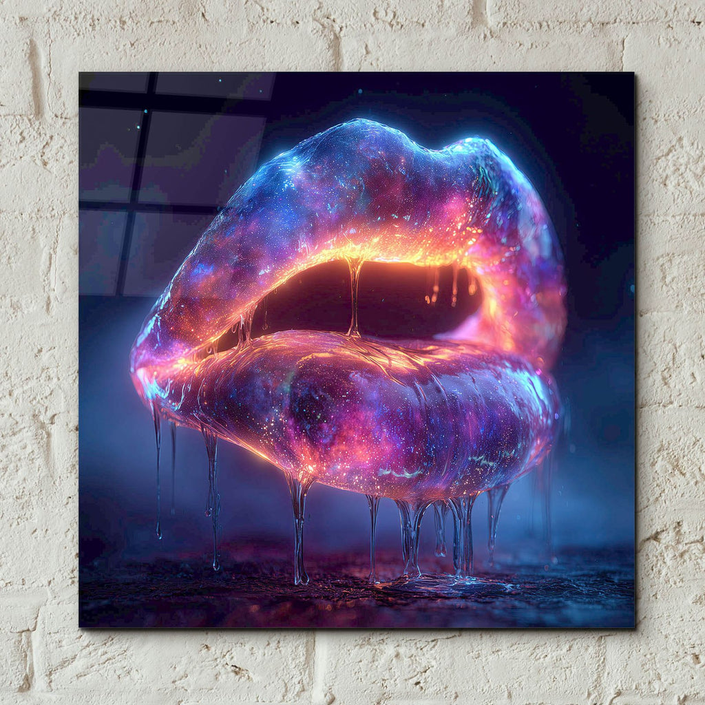 Glowy Lips 2 by Ann Klee - 12x12 acrylic wall art in a room