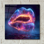 Glowy Lips 2 by Ann Klee - 12x12 acrylic wall art in a room