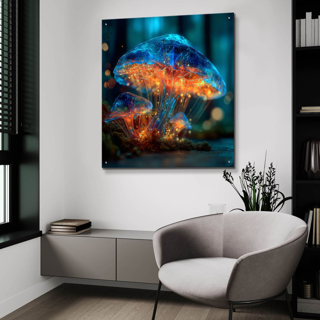Ethereal Glow Of The Mushroom 2 by Ann Klee - 36x36 acrylic wall art in a room