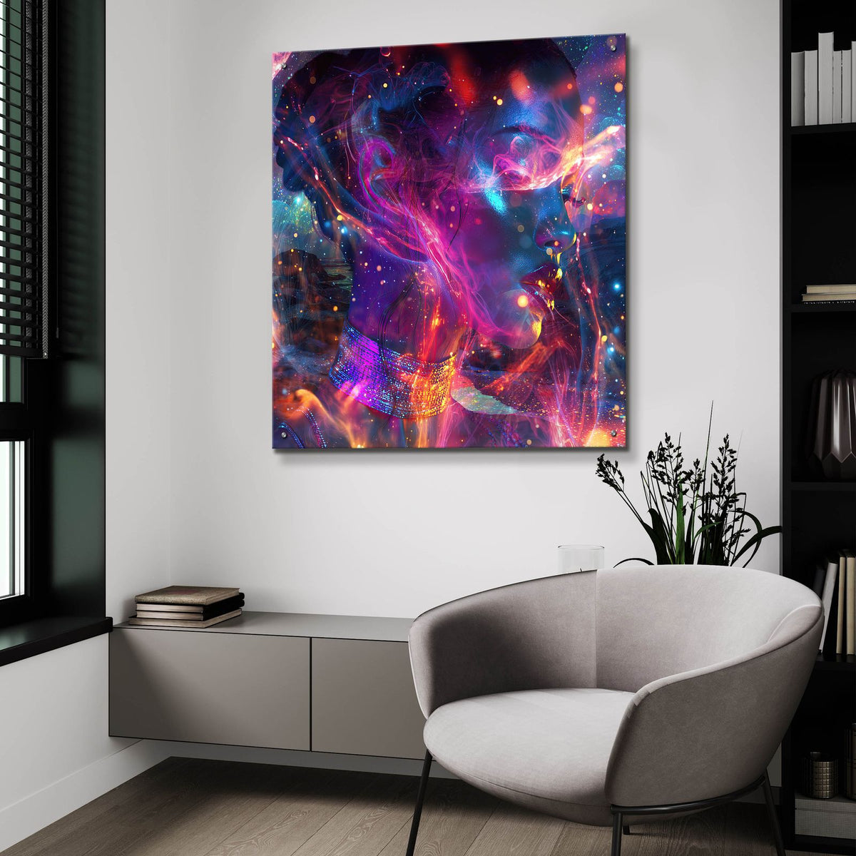 Cosmic Trip 2 by Ann Klee - 36x36 acrylic wall art in a room