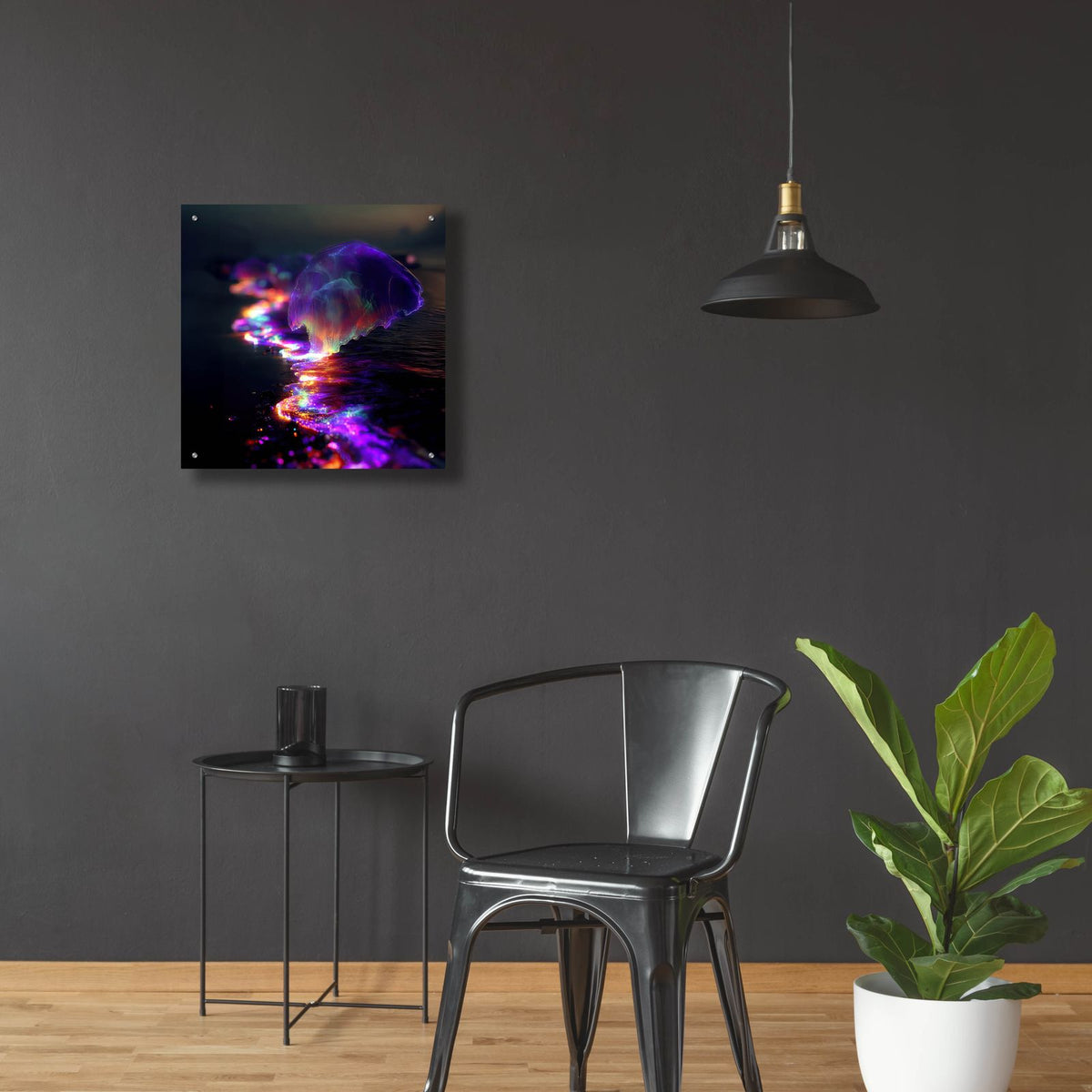 Acid Waves 2 by Ann Klee - 24x24 acrylic wall art in a room