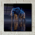 Magestic Moonlight Elephant 2 by Ann Klee - 12x12 acrylic wall art in a room