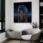 Magestic Moonlight Elephant 2 by Ann Klee - 36x36 acrylic wall art in a room