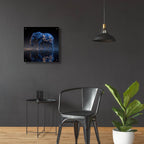 Magestic Moonlight Elephant 4 by Ann Klee - 24x24 acrylic wall art in a room