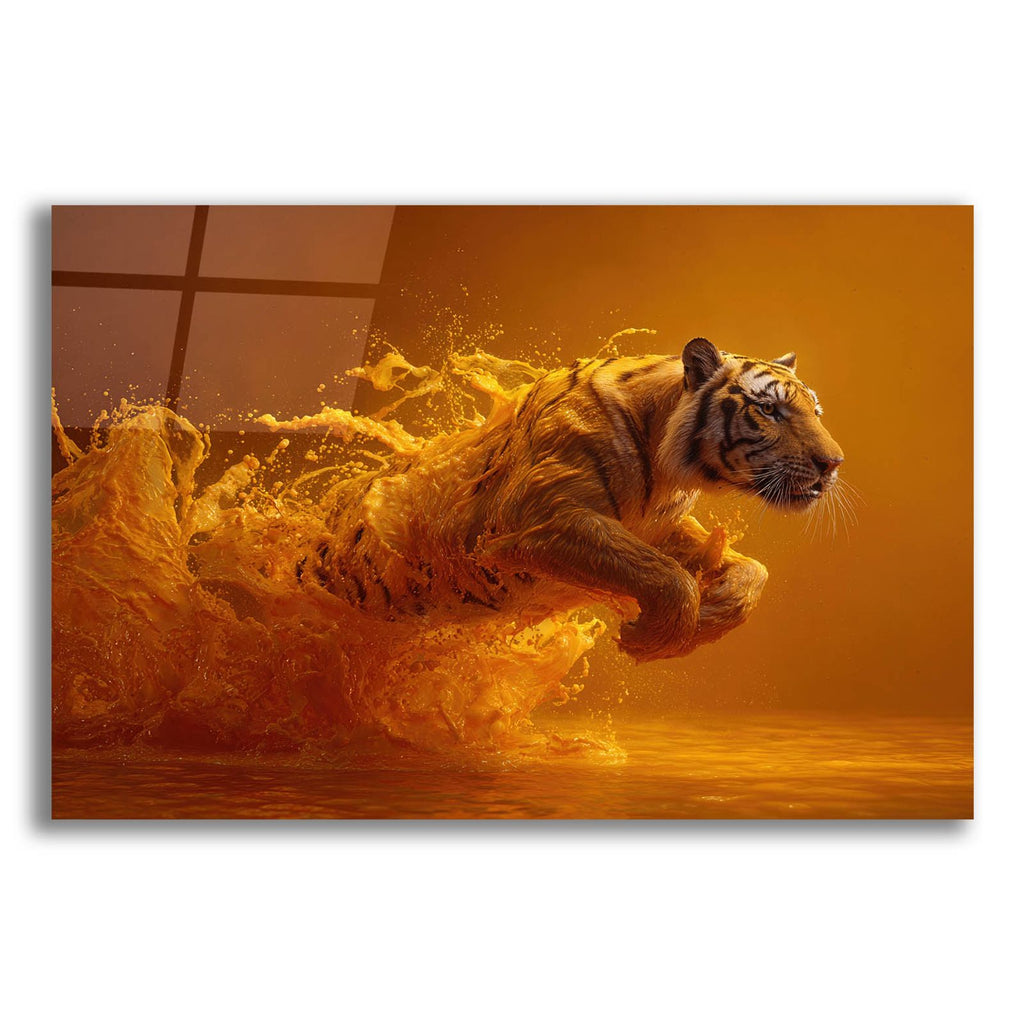 Emerging Tiger by Ann Klee acrylic glass wall art