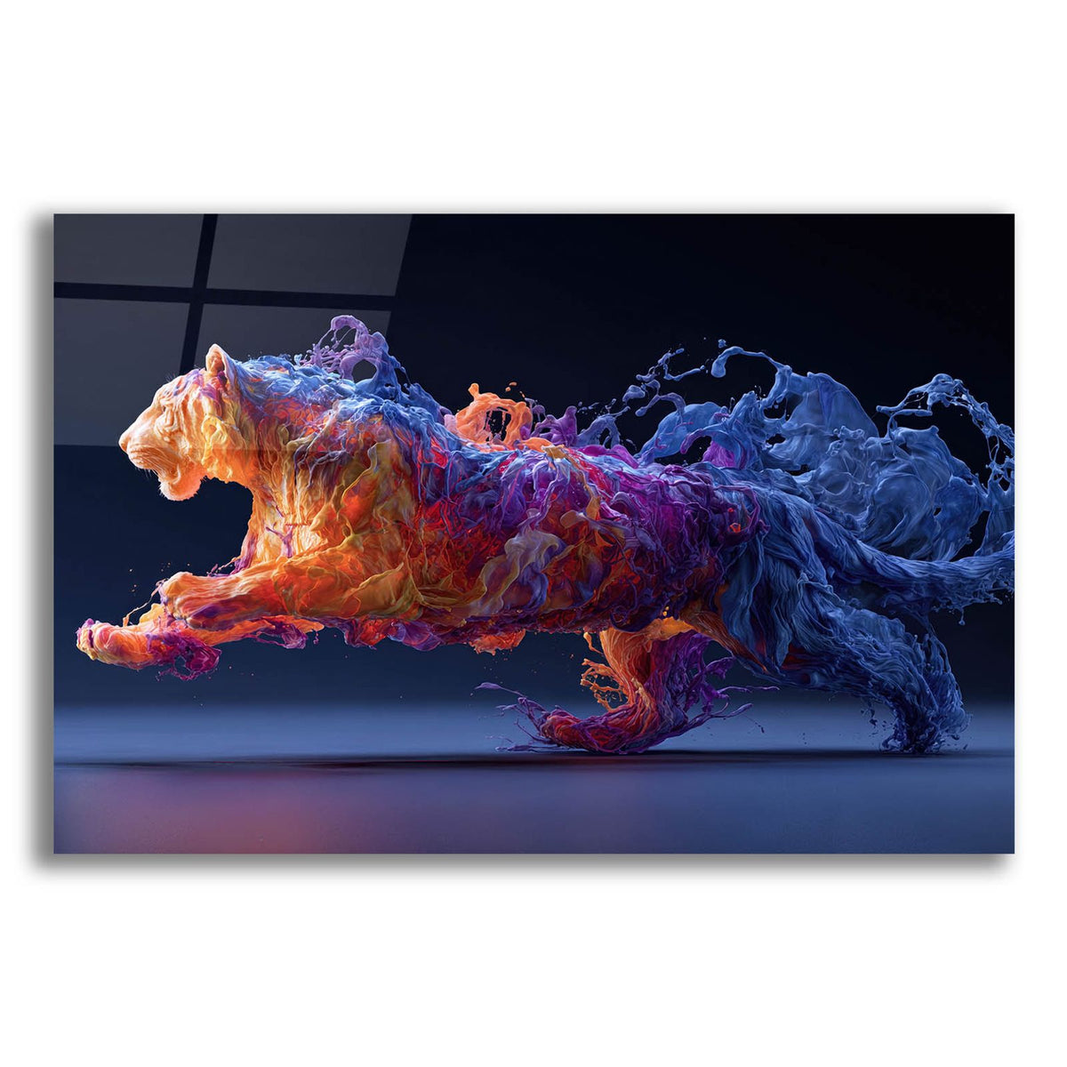 The Tigerss Fluid Ascent by Ann Klee acrylic glass wall art