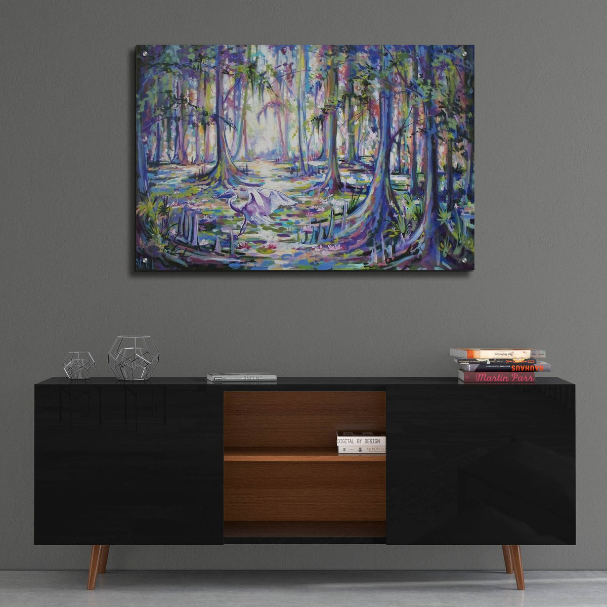 Swamp Bird - New Orleans by ADEL - 36x24 acrylic wall art in a room