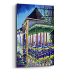Epic Art 'New Orleans Mardigras At Cafe Du Mounde'  by ADEL Acrylic Glass Wall Art,16x24
