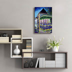 Epic Art 'New Orleans Mardigras At Cafe Du Mounde'  by ADEL Acrylic Glass Wall Art,16x24