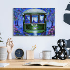New Orleans Mardi Gras Trolley by ADEL - 16x12 acrylic wall art in a room