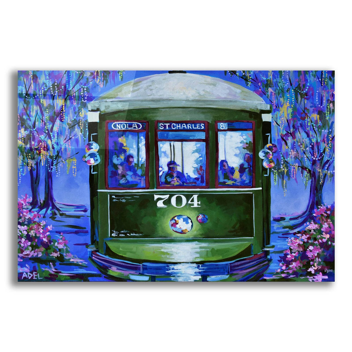 New Orleans Mardi Gras Trolley by ADEL acrylic glass wall art
