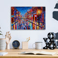 New Orleans Cool Night On Bourbon Street by ADEL - 16x12 acrylic wall art in a room