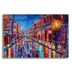 New Orleans Cool Night On Bourbon Street by ADEL acrylic glass wall art