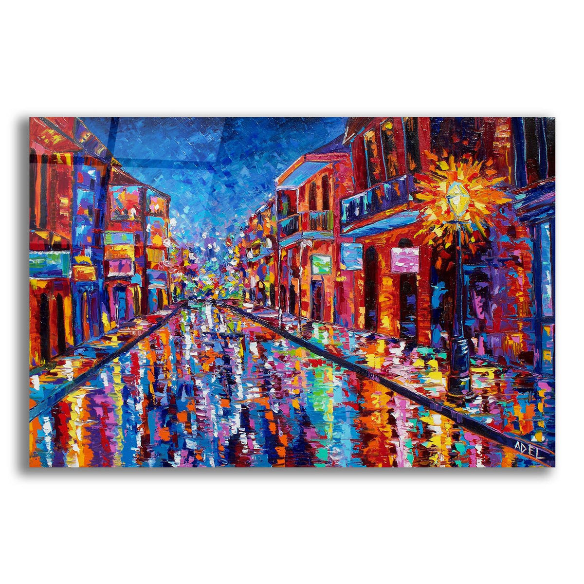 New Orleans Cool Night On Bourbon Street by ADEL acrylic glass wall art