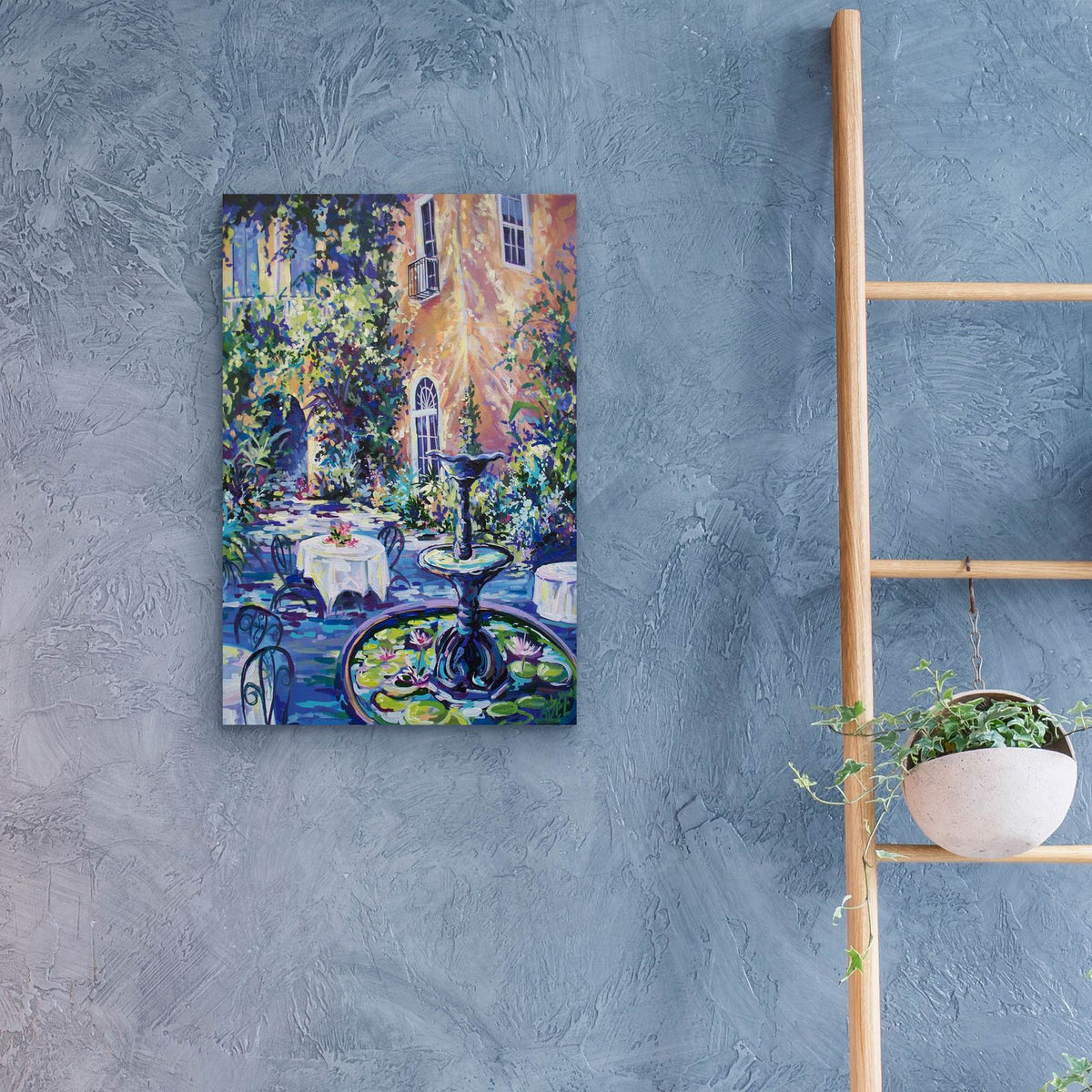 Courtyard New Orleans by ADEL - 16x24 acrylic wall art in a room