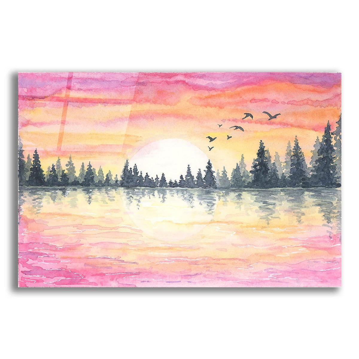 Sunrise Tree Line by Anika Goodhue acrylic glass wall art
