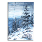 Rocky Winter Mountainside by Anika Goodhue acrylic glass wall art