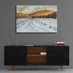Rocky Top Stables, South Shaftsbury Vt by Anika Goodhue - 36x24 acrylic wall art in a room