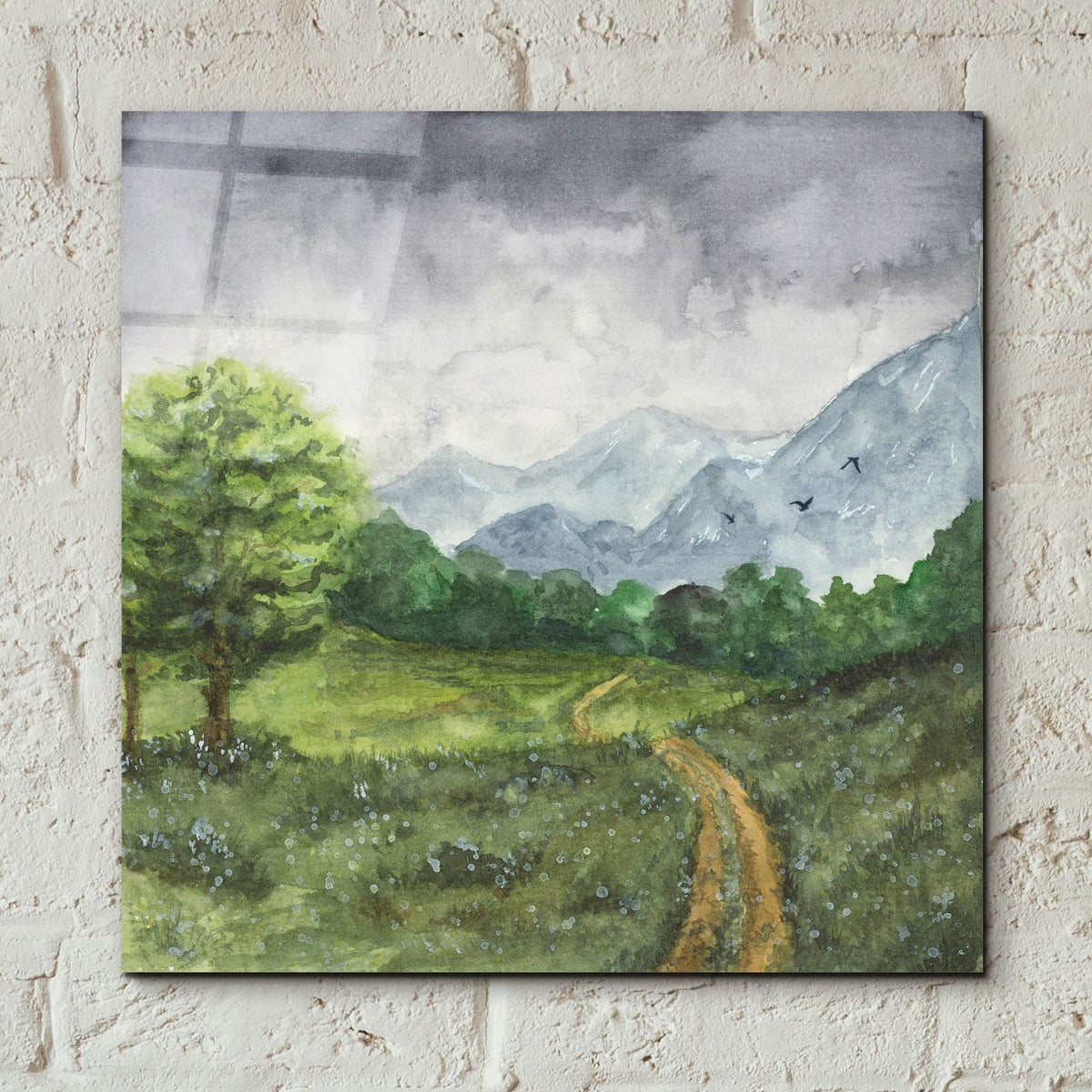 Path To The Mountains I - Mini Series by Anika Goodhue - 12x12 acrylic wall art in a room