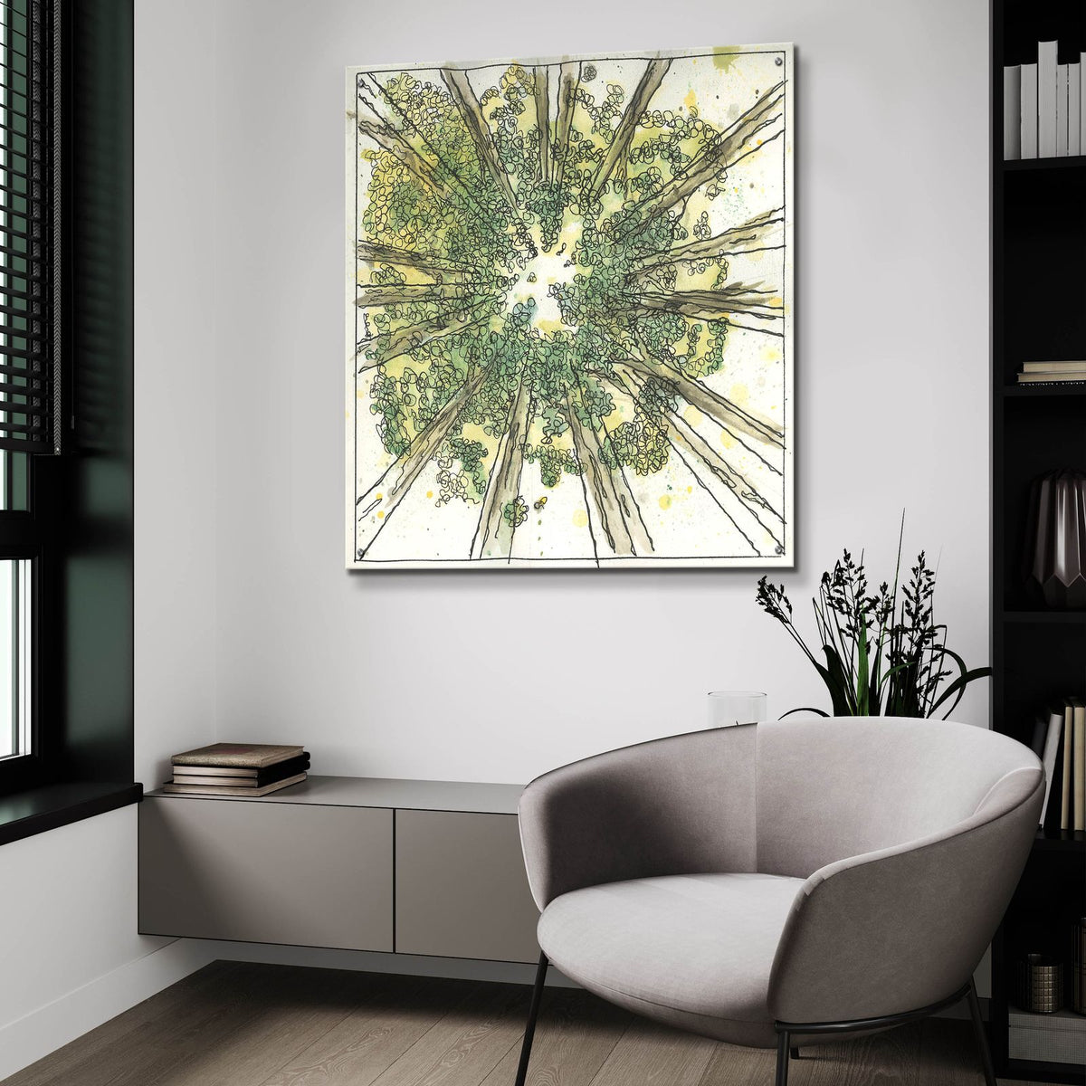 Looking Up by Anika Goodhue - 36x36 acrylic wall art in a room