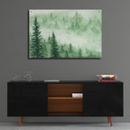 Green Foggy Trees by Anika Goodhue - 36x24 acrylic wall art in a room