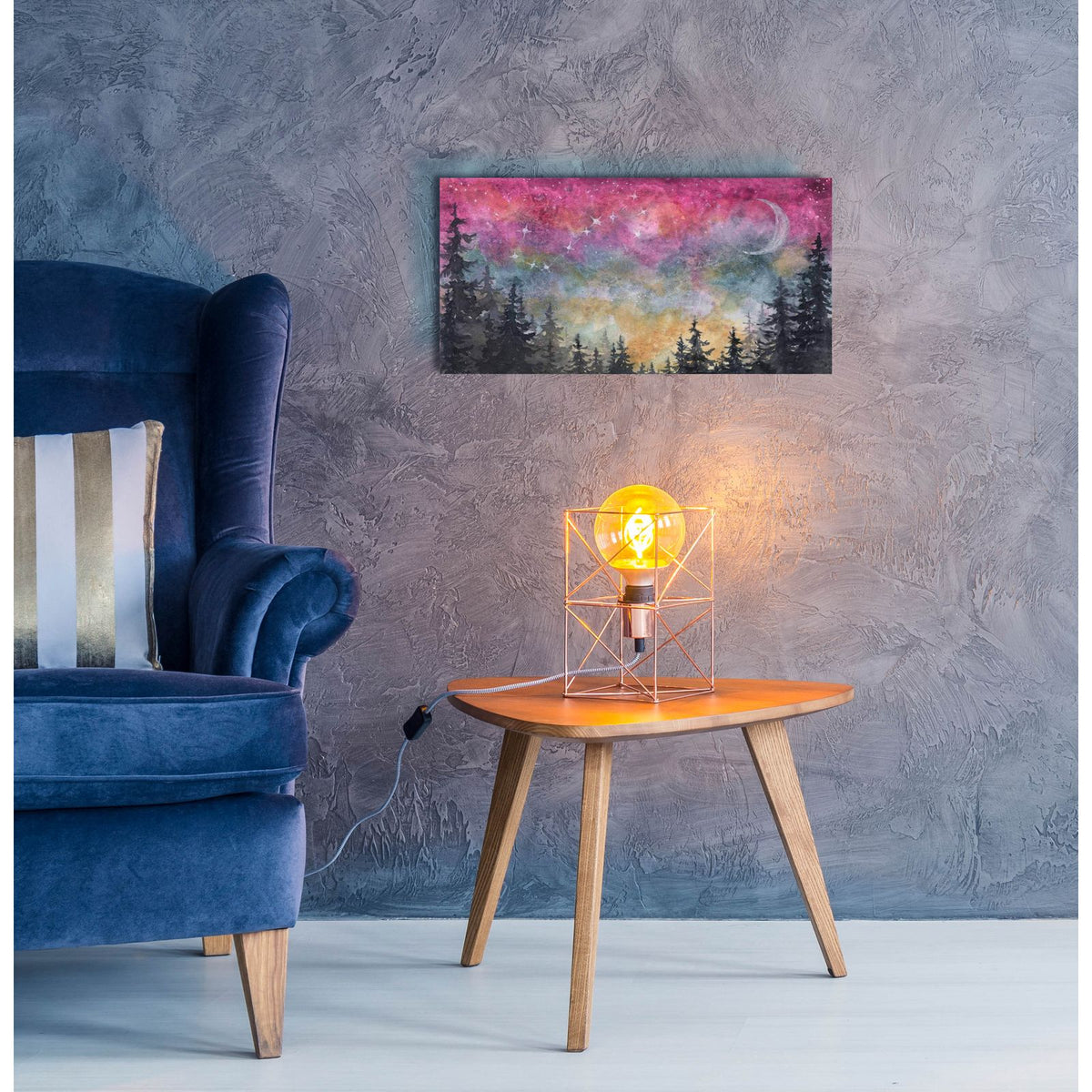 Cosmic Scorpio Sky by Anika Goodhue - 24x12 acrylic wall art in a room