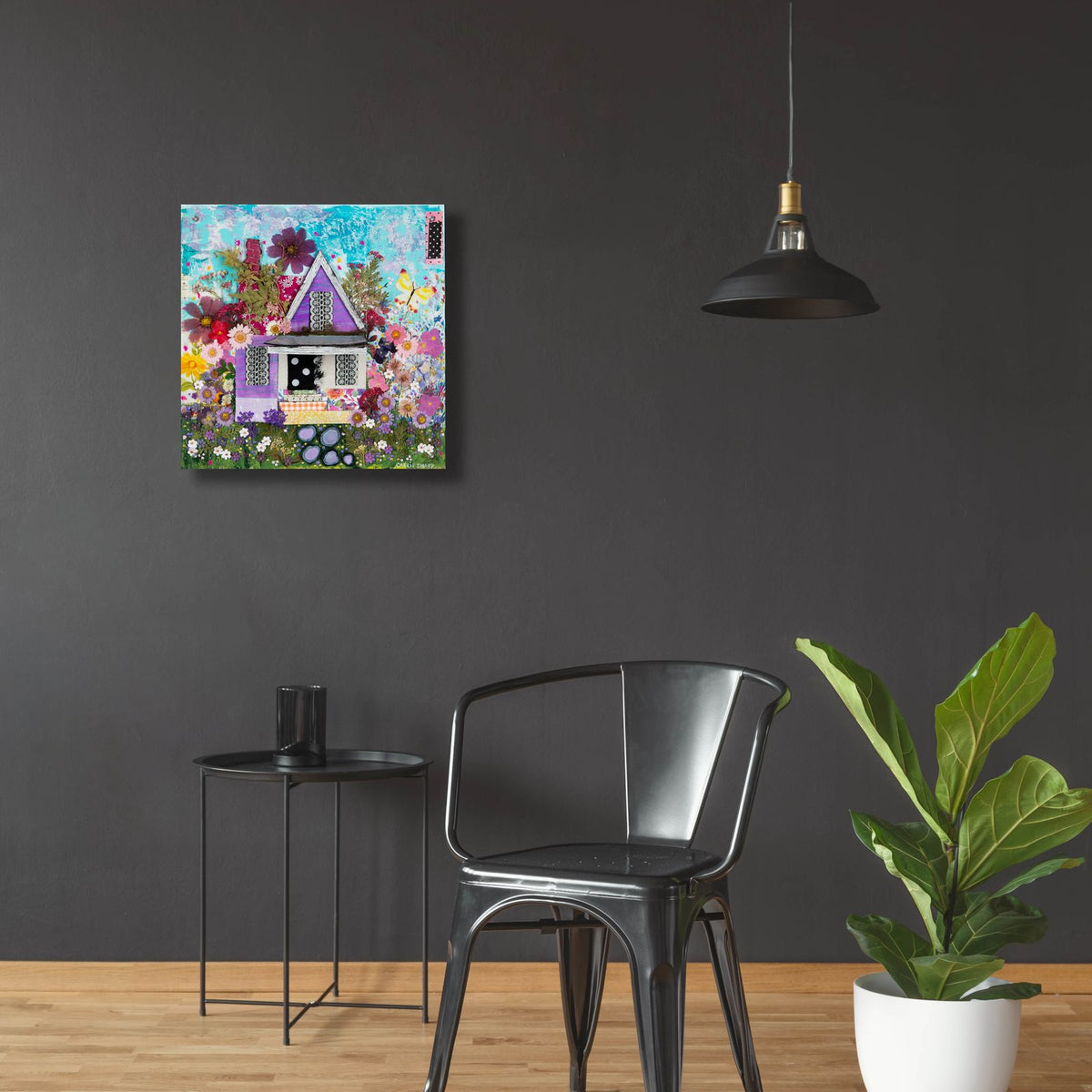 The Polka Dot Cottage by Carrie Sharp - 24x24 acrylic wall art in a room