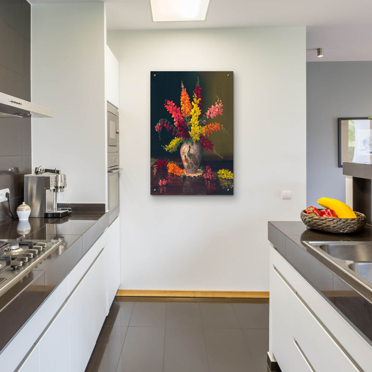 Late Summer Snapdragons by Christopher Pierce - 24x36 acrylic wall art in a room