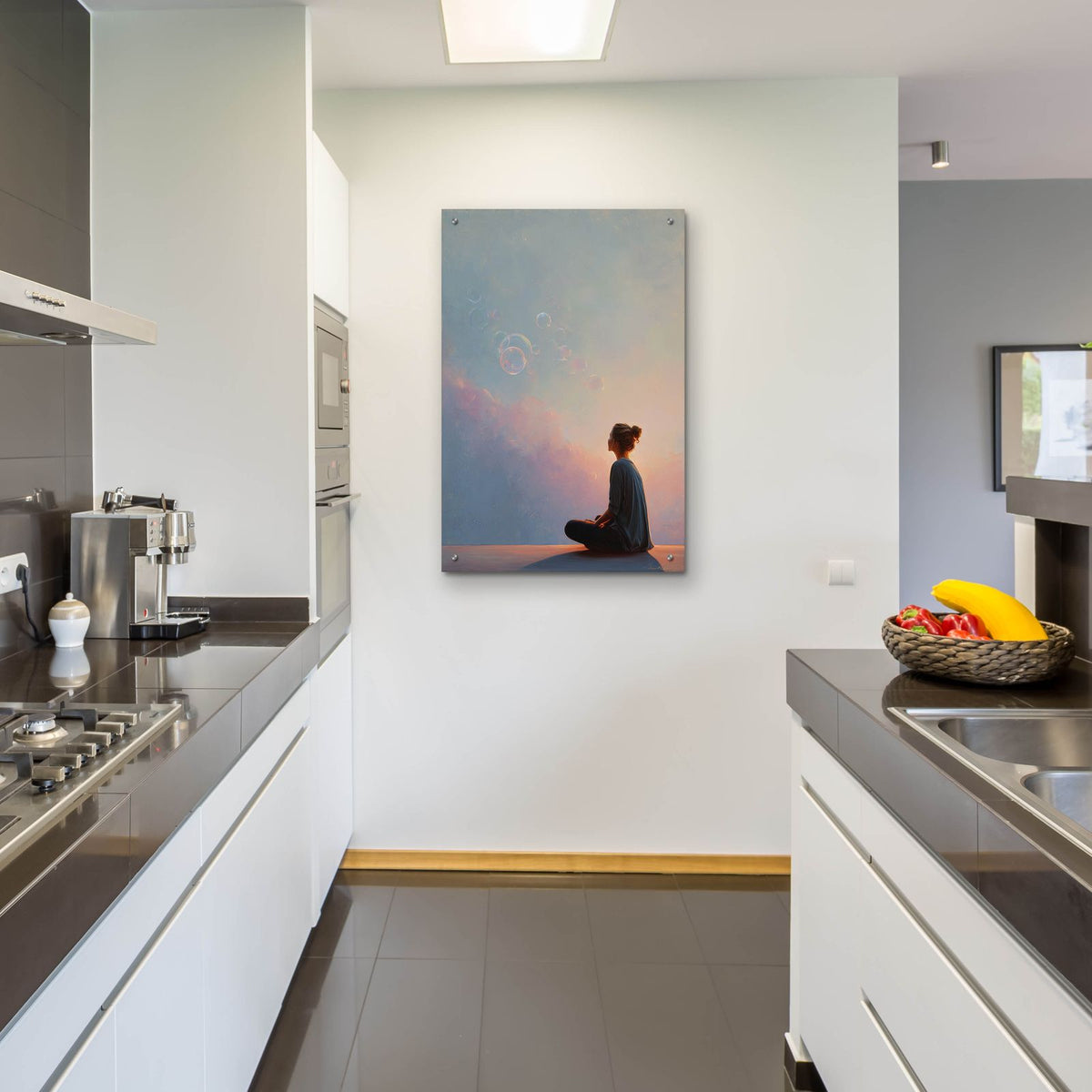 Calm Sunset Meditation by Ann Klee - 24x36 acrylic wall art in a room