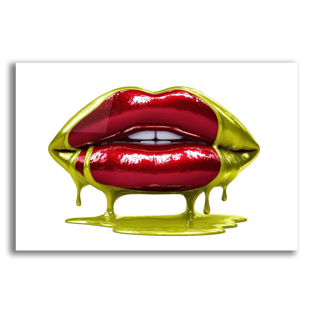 Cherry Red Lips by Ann Klee acrylic glass wall art