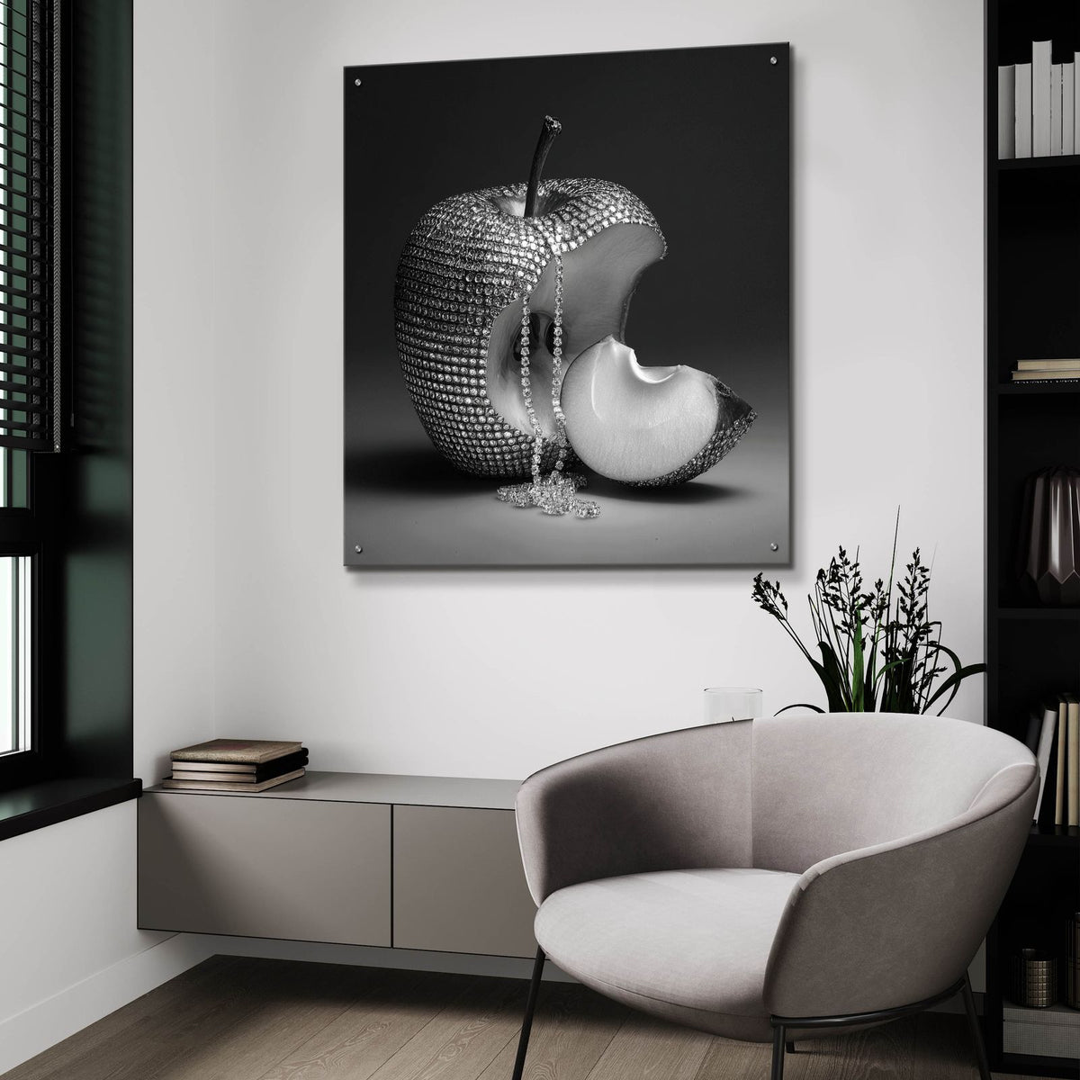 Diamond Apple by Ann Klee - 36x36 acrylic wall art in a room