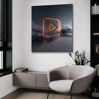 Dream Play Button by Ann Klee - 36x36 acrylic wall art in a room