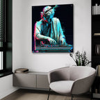 Euterpe Muse Of Music And Lyric Poetry by Ann Klee - 36x36 acrylic wall art in a room