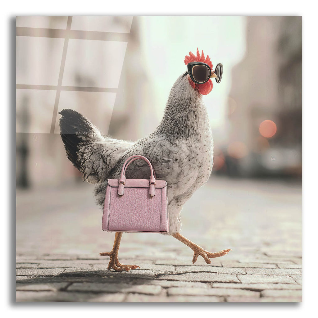 Fashionable Chicken 4 by Ann Klee acrylic glass wall art