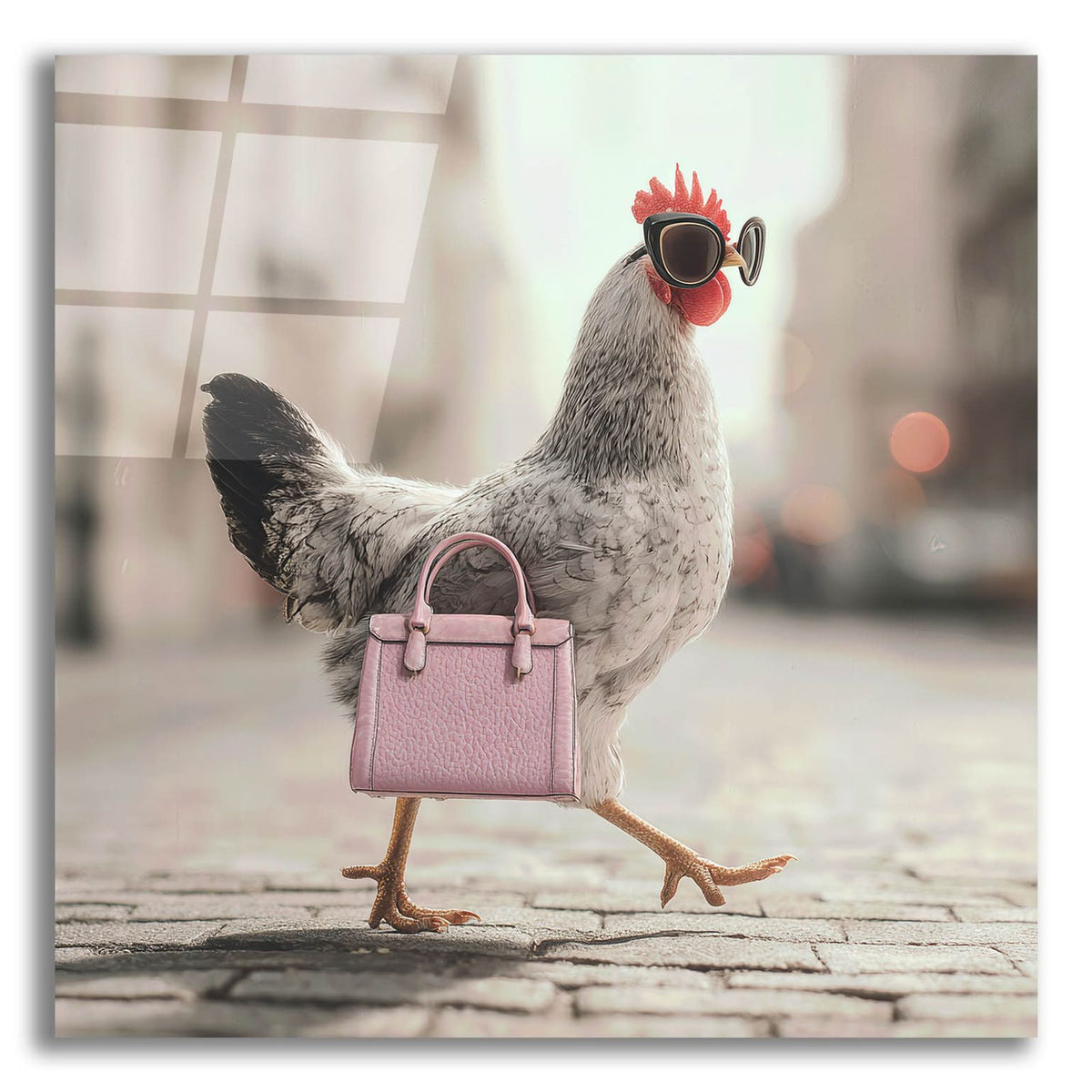 Fashionable Chicken 4 by Ann Klee acrylic glass wall art