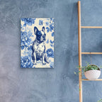 French Toile Bulldog 2 by Ann Klee - 16x24 acrylic wall art in a room