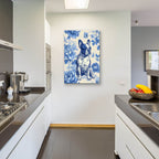 French Toile Bulldog 2 by Ann Klee - 24x36 acrylic wall art in a room