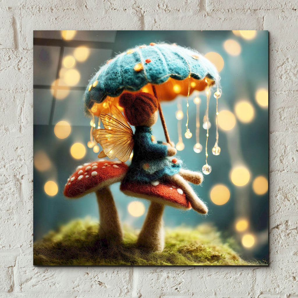 Fuzzy Fairy by Ann Klee - 12x12 acrylic wall art in a room