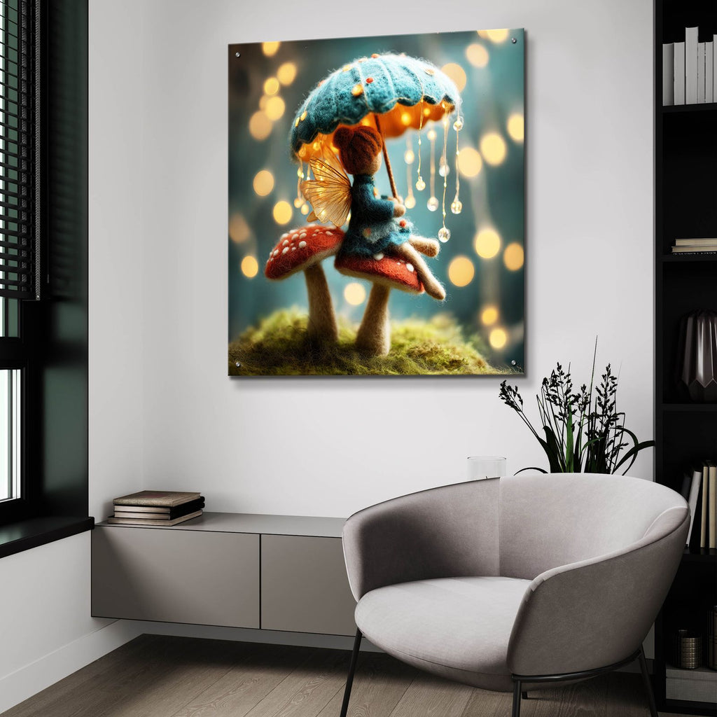 Fuzzy Fairy by Ann Klee - 36x36 acrylic wall art in a room