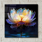 Glass Lotus Glow by Ann Klee - 12x12 acrylic wall art in a room