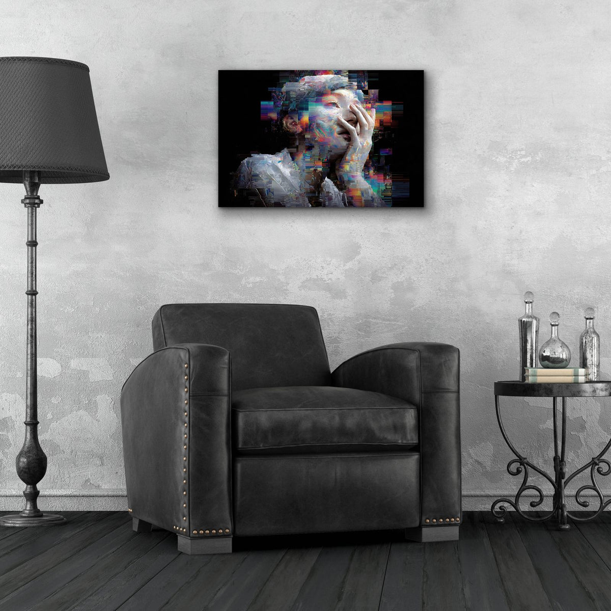 Glitchy Soul 3 by Ann Klee - 24x16 acrylic wall art in a room