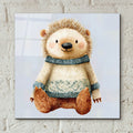 Knitted Bear by Ann Klee - 12x12 acrylic wall art in a room