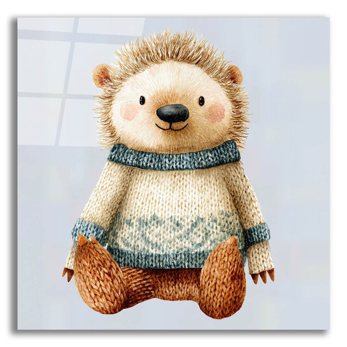 Knitted Bear by Ann Klee acrylic glass wall art