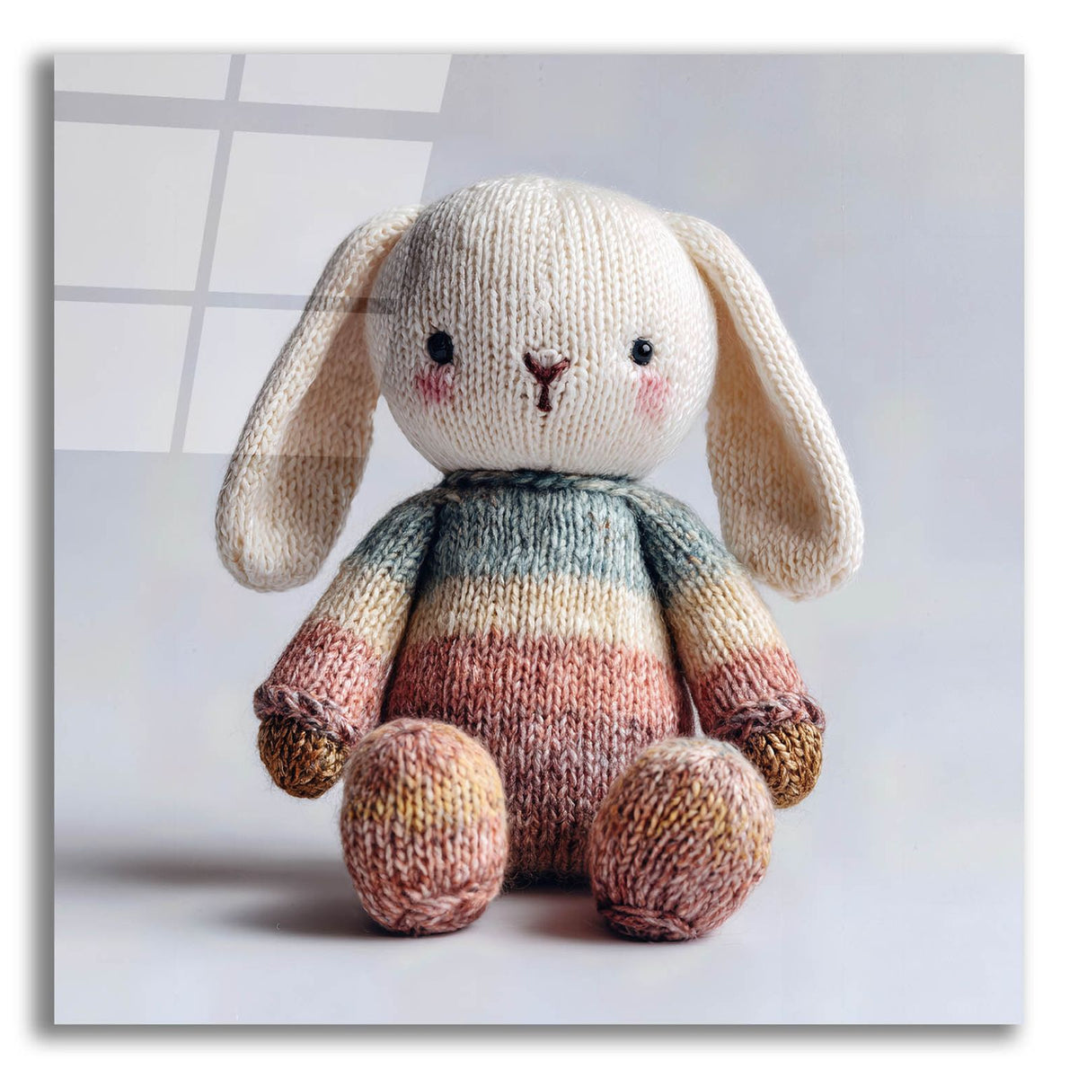 Knitted Bunny by Ann Klee acrylic glass wall art