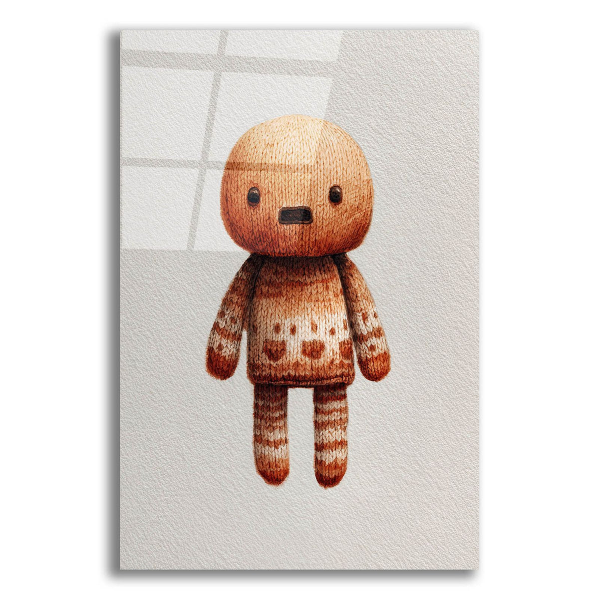 Knitted Doll by Ann Klee acrylic glass wall art