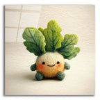 Knitted Emotional Support Lettuce by Ann Klee acrylic glass wall art