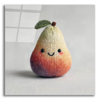 Knitted Emotional Support Pear by Ann Klee acrylic glass wall art