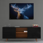 Majestic Moon Deer by Ann Klee - 36x24 acrylic wall art in a room
