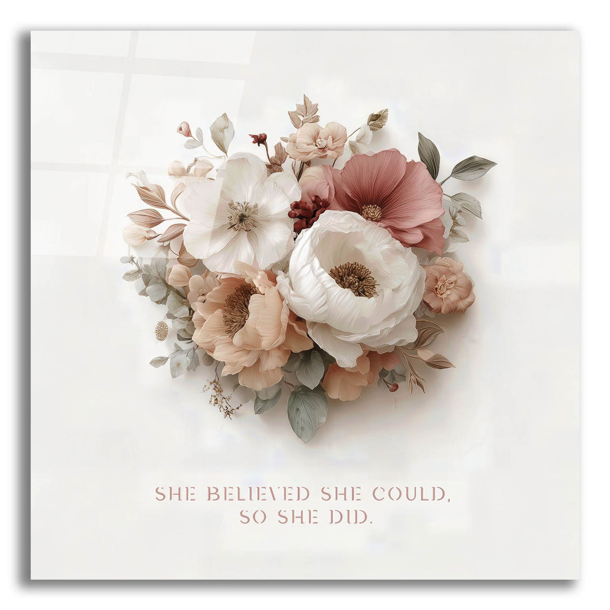 She Believed She Could, So She Did by Ann Klee acrylic glass wall art