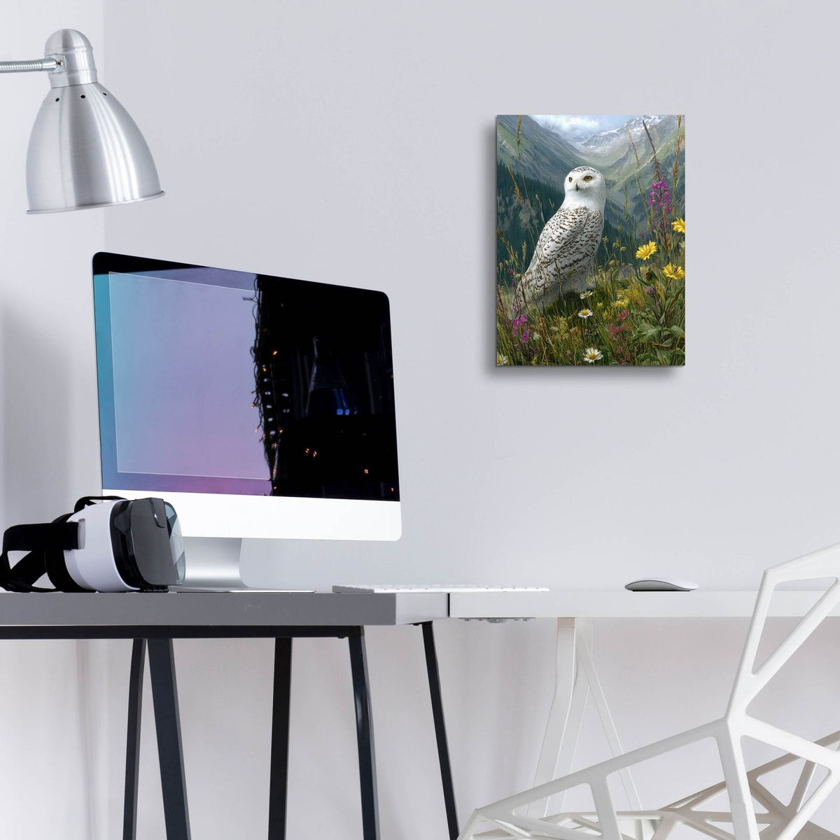 Spring Owl 2 by Ann Klee - 12x16 acrylic wall art in a room